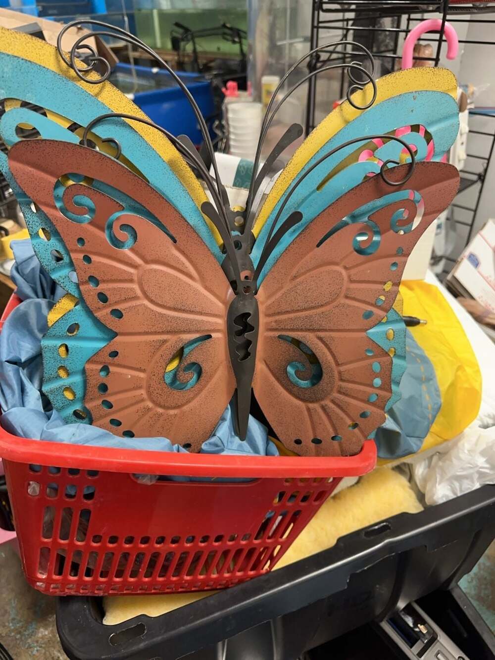 Set of 3 Metal Butterfly Wall Art Decor
